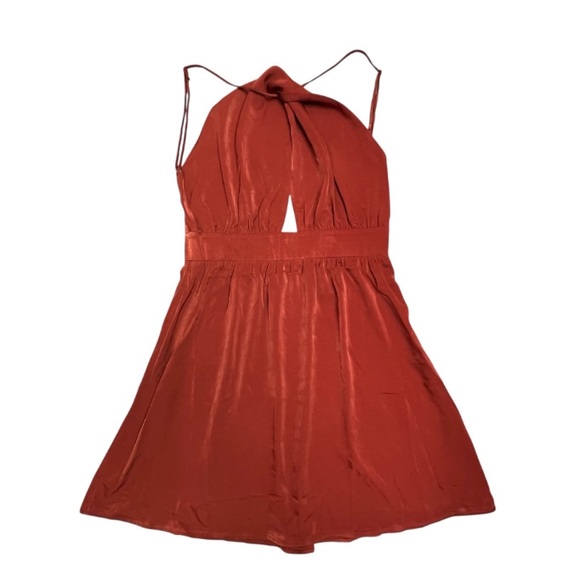 NWT Rokoko by Dazz Low Cut Burnt Orange Dress - Picture 6 of 7